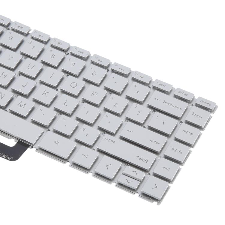 For HP Pavilion X360 14S-DK 14S-DP 14S-DQ 14S-CR 14s-CF 14-CE 14-CF 14S-DF/DK 14-CK 14-CD 14-CM 14S-DR 14S-fr US Version Keyboard with Backlight (Silver)