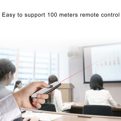 ASiNG A800 USB Charging 2.4GHz Wireless Presenter PowerPoint Clicker Representation Remote Control Pointer, Control Distance: 100m(White) - free shipping - PMC Jewellery - Order now!