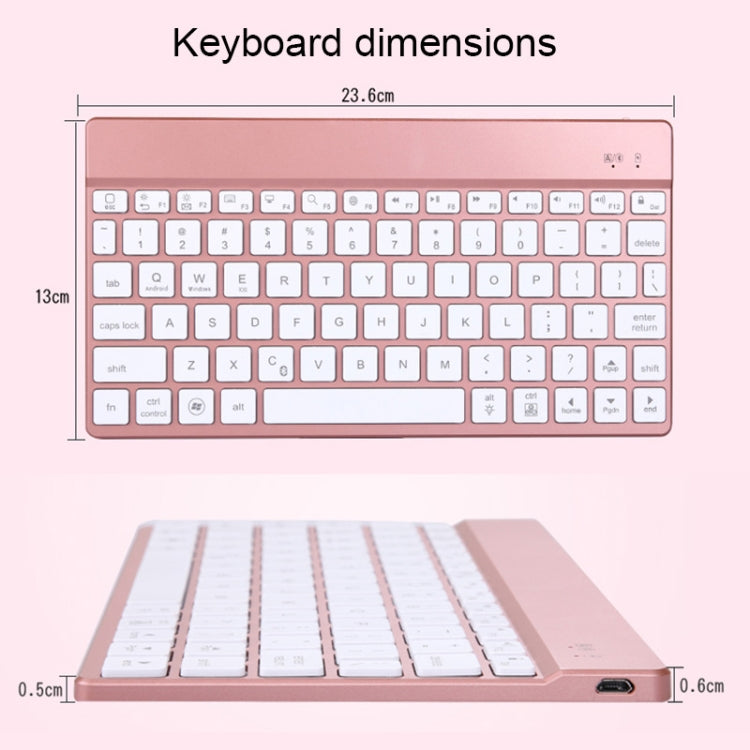 508A Detachable Bluetooth Keyboard + Horizontal Flip Leather Tablet Case with Holder & Colorful Backlight for iPad Pro 9.7 inch, iPad Air, iPad Air 2, iPad 9.7 inch (2017), iPad 9.7 inch (2018)(Champagne Gold)