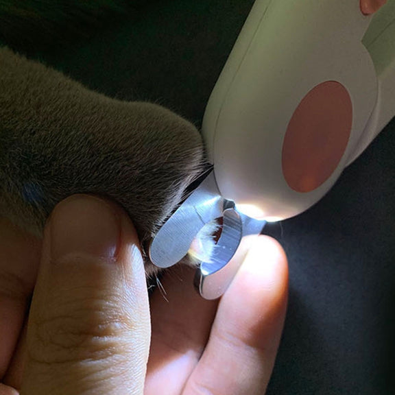 Pet Cat and Dog LED Light Nail Clippers (Pink)