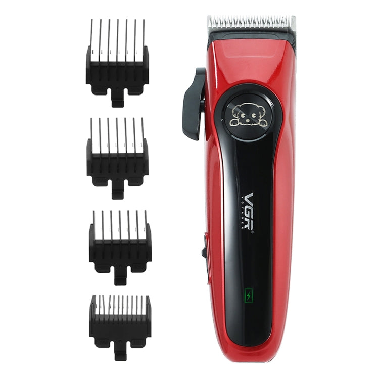 VGR V-202 Pet Barber Electric Hair Clipper (Red) - Electric Clipper by VGR | Online Shopping South Africa | PMC TechLife | Buy Now Pay Later Mobicred