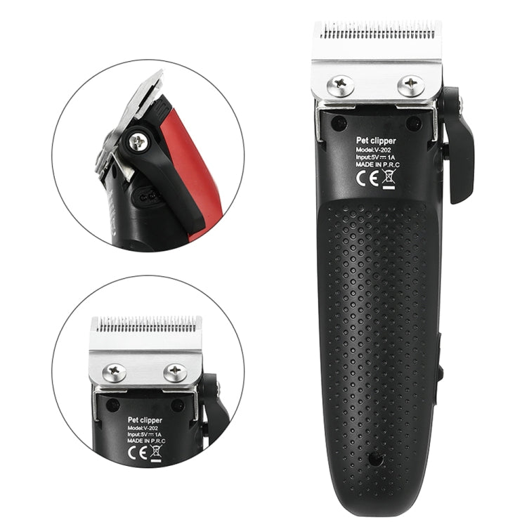 VGR V-202 Pet Barber Electric Hair Clipper (Red) - Electric Clipper by VGR | Online Shopping South Africa | PMC TechLife | Buy Now Pay Later Mobicred