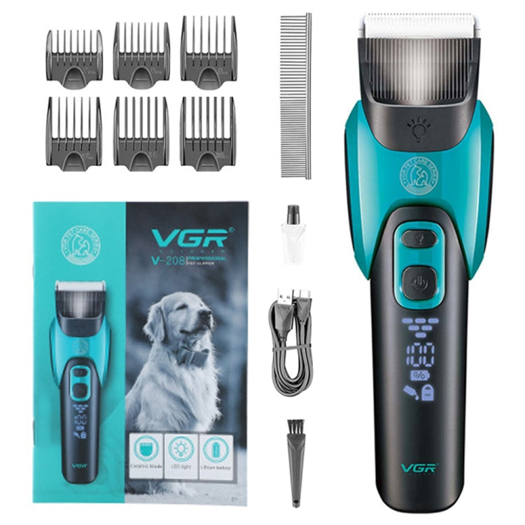 VGR V-208 Professional Pet Barber Electric Hair Clipper (Red) - Electric Clipper by VGR | Online Shopping South Africa | PMC TechLife | Buy Now Pay Later Mobicred