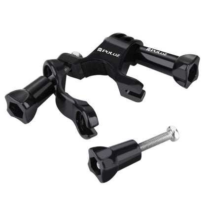 PULUZ Universal Bike Motorcycle Handlebar Mount with Screw for PULUZ Action Sports Cameras Jaws Flex Clamp Mount for GoPro, Insta360, DJI and Other Action Cameras(Black) - Bicycle Handlebar Mount by PULUZ | Online Shopping South Africa | PMC Jewellery | Buy Now Pay Later Mobicred