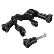 PULUZ Universal Bike Motorcycle Handlebar Mount with Screw for PULUZ Action Sports Cameras Jaws Flex Clamp Mount for GoPro, Insta360, DJI and Other Action Cameras(Black)