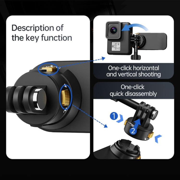PULUZ Magnetic Quick Release Backpack Strap Clip (Black) - free shipping - PMC Jewellery - Order now!