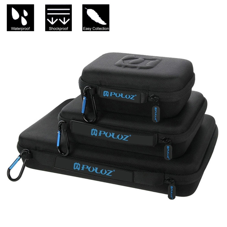PULUZ Water-resistant Carrying and Travel Case for GoPro, Insta360, DJI and Other Action Cameras Accessories, Large Size: 32cm x 22cm x 7cm