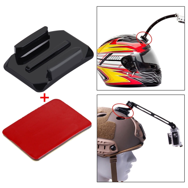 PULUZ 2 Curved Surface Mounts + 2 Adhesive Mount Stickers for PULUZ Action Sports Cameras Jaws Flex Clamp Mount for GoPro, Insta360, DJI and Other Action Cameras