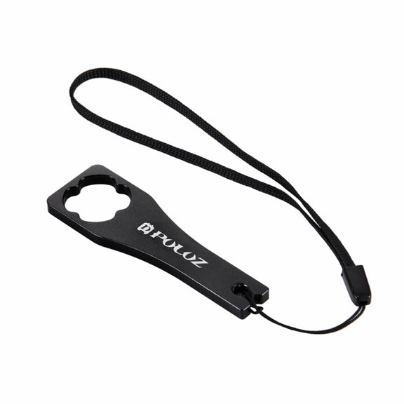 PULUZ CNC Aluminum Alloy Tighten Screw Cap Wrench Tool for GoPro Hero11 Black / HERO10 Black / HERO9 Black / HERO8 Black / HERO7 /6 /5 /5 Session /4 Session /4 /3+ /3 /2 /1, Xiaoyi and Other Action Cameras(Black)