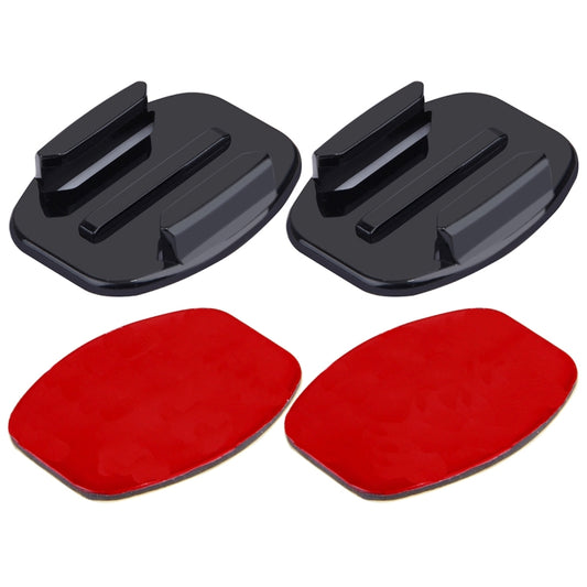PULUZ 2 Flat Surface Mounts + 2 Adhesive Mount Stickers for PULUZ Action Sports Cameras Jaws Flex Clamp Mount for GoPro, Insta360, DJI and Other Action Cameras - Connection Mount by PULUZ | Online Shopping South Africa | PMC Jewellery | Buy Now Pay Later Mobicred