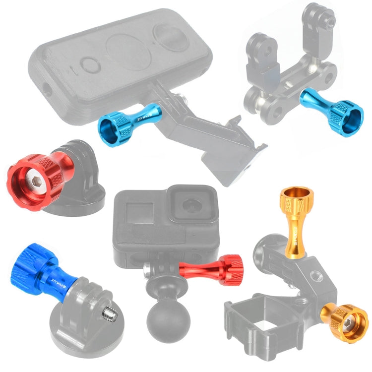PULUZ CNC Aluminum Thumb Knob Stainless Bolt Nut Screw Set for GoPro Hero12 Black / Hero11 /10 /9 /8 /7 /6 /5, Insta360 Ace / Ace Pro, DJI Osmo Action 4 and Other Action Cameras(Gold) - free shipping - PMC Jewellery - Order now!