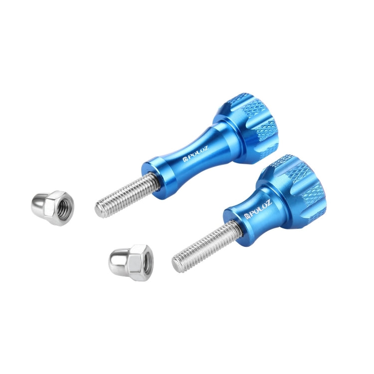 PULUZ CNC Aluminum Thumb Knob Stainless Bolt Nut Screw Set for GoPro Hero12 Black / Hero11 /10 /9 /8 /7 /6 /5, Insta360 Ace / Ace Pro, DJI Osmo Action 4 and Other Action Cameras(Blue) - free shipping - PMC Jewellery - Order now!