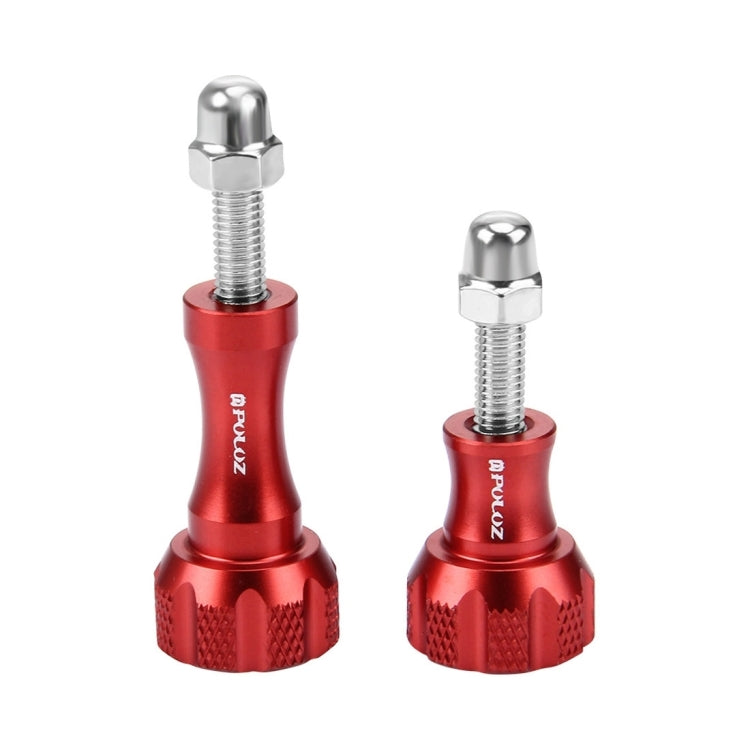 PULUZ CNC Aluminum Thumb Knob Stainless Bolt Nut Screw Set for GoPro Hero12 Black / Hero11 /10 /9 /8 /7 /6 /5, Insta360 Ace / Ace Pro, DJI Osmo Action 4 and Other Action Cameras(Red) - Screws by PULUZ | Online Shopping South Africa | PMC TechLife | Buy Now Pay Later Mobicred