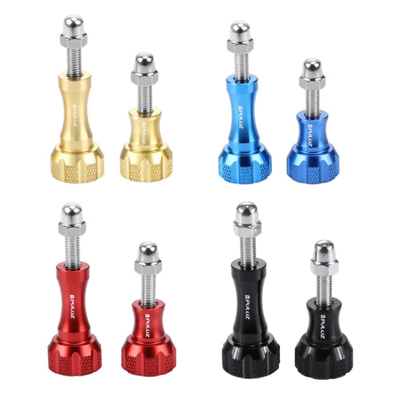 PULUZ CNC Aluminum Thumb Knob Stainless Bolt Nut Screw Set for GoPro Hero12 Black / Hero11 /10 /9 /8 /7 /6 /5, Insta360 Ace / Ace Pro, DJI Osmo Action 4 and Other Action Cameras(Blue)