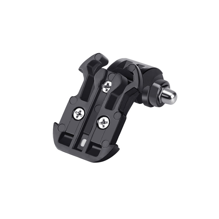 PULUZ Black Vertical Surface J-Hook Buckle Mount for PULUZ Action Sports Cameras Jaws Flex Clamp Mount for GoPro, Insta360, DJI and Other Action Cameras(Black)