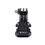 PULUZ Black Vertical Surface J-Hook Buckle Mount for PULUZ Action Sports Cameras Jaws Flex Clamp Mount for GoPro, Insta360, DJI and Other Action Cameras(Black)