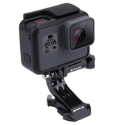 PULUZ Black Vertical Surface J-Hook Buckle Mount for PULUZ Action Sports Cameras Jaws Flex Clamp Mount for GoPro, Insta360, DJI and Other Action Cameras(Black)