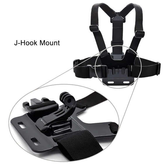 PULUZ Black Vertical Surface J-Hook Buckle Mount for PULUZ Action Sports Cameras Jaws Flex Clamp Mount for GoPro, Insta360, DJI and Other Action Cameras(Black)