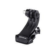PULUZ Black Vertical Surface J-Hook Buckle Mount for PULUZ Action Sports Cameras Jaws Flex Clamp Mount for GoPro, Insta360, DJI and Other Action Cameras(Black)