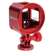 PULUZ Housing Shell CNC Aluminum Alloy Protective Cage Kit with Metal Wrench & Lens Cap & Screw & Tripod Adapter for GoPro HERO5 Session /HERO4 Session /HERO Session(Red)