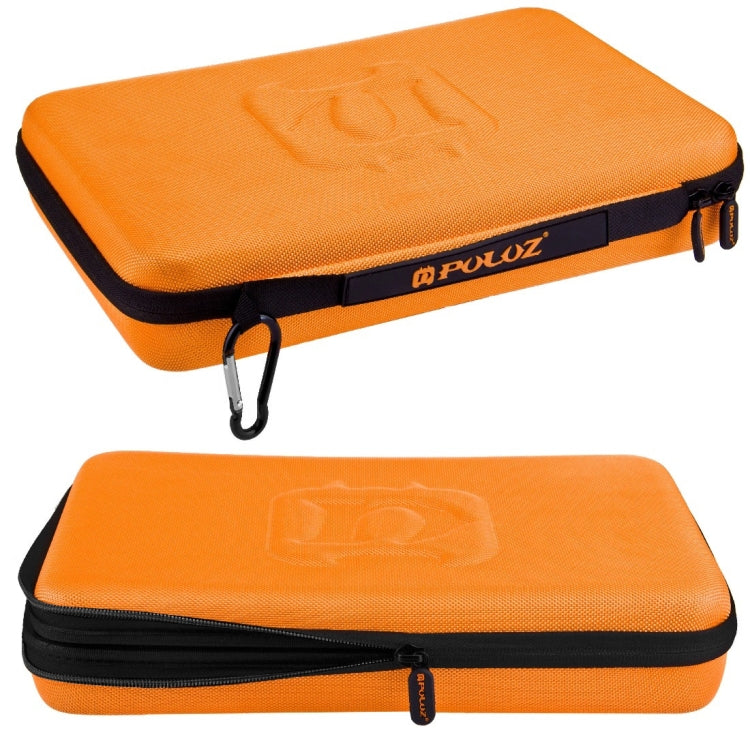 PULUZ Water-resistant Carrying and Travel Case for for GoPro, Insta360, DJI and Other Action Cameras Accessories, Large Size: 32cm x 22cm x 7cm(Orange)