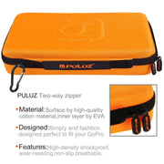PULUZ Water-resistant Carrying and Travel Case for for GoPro, Insta360, DJI and Other Action Cameras Accessories, Large Size: 32cm x 22cm x 7cm(Orange)