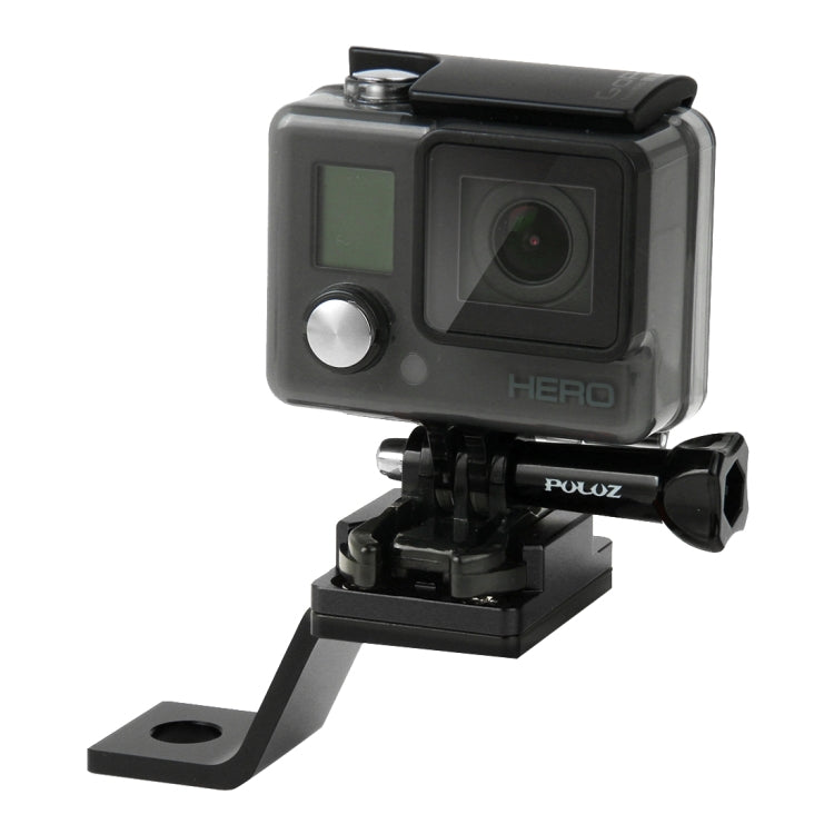 PULUZ Fixed Metal Motorcycle Holder Mount for GoPro, Insta360, DJI and Other Action Cameras(Black) - Holder by PULUZ | Online Shopping South Africa | PMC TechLife | Buy Now Pay Later Mobicred