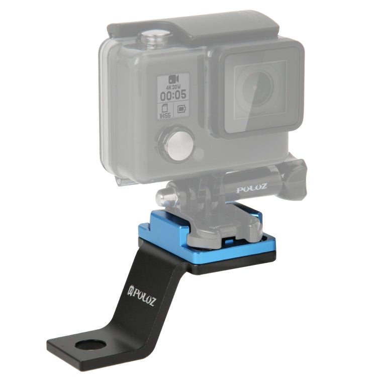 PULUZ Fixed Metal Motorcycle Holder Mount for GoPro, Insta360, DJI and Other Action Cameras(Blue) - Holder by PULUZ | Online Shopping South Africa | PMC TechLife | Buy Now Pay Later Mobicred