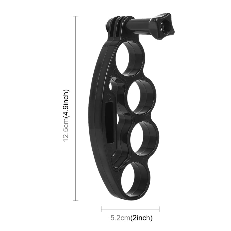PULUZ Handheld Plastic Knuckles Fingers Grip Ring Monopod Tripod Mount with Thumb Screw for GoPro, Insta360, DJI and Other Action Cameras(Black) - Stabilizer Grip by PULUZ | Online Shopping South Africa | PMC Jewellery | Buy Now Pay Later Mobicred