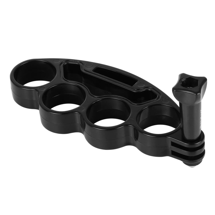 PULUZ Handheld Plastic Knuckles Fingers Grip Ring Monopod Tripod Mount with Thumb Screw for GoPro, Insta360, DJI and Other Action Cameras(Black) - Stabilizer Grip by PULUZ | Online Shopping South Africa | PMC Jewellery | Buy Now Pay Later Mobicred