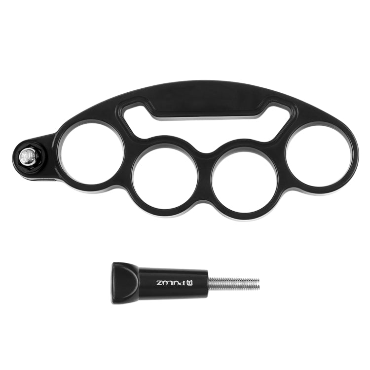 PULUZ Handheld Plastic Knuckles Fingers Grip Ring Monopod Tripod Mount with Thumb Screw for GoPro, Insta360, DJI and Other Action Cameras(Black) - Stabilizer Grip by PULUZ | Online Shopping South Africa | PMC Jewellery | Buy Now Pay Later Mobicred
