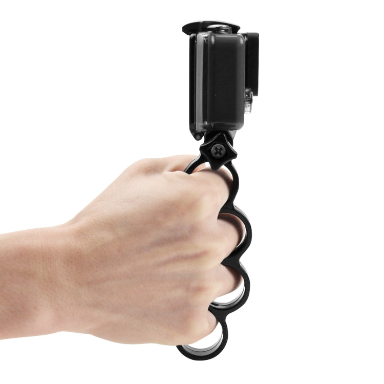 PULUZ Handheld Plastic Knuckles Fingers Grip Ring Monopod Tripod Mount with Thumb Screw for GoPro, Insta360, DJI and Other Action Cameras(Black) - Stabilizer Grip by PULUZ | Online Shopping South Africa | PMC Jewellery | Buy Now Pay Later Mobicred
