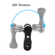 PULUZ CNC Aluminum Ball Joint Mount with 2 Long Screws for GoPro, Insta360, DJI and Other Action Cameras(Black)