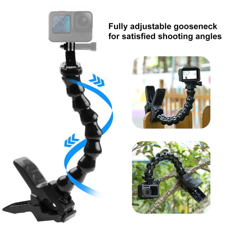PULUZ Action Sports Cameras Jaws Flex Clamp Mount for GoPro, Insta360, DJI and Other Action Cameras - Holder by PULUZ | Online Shopping South Africa | PMC TechLife | Buy Now Pay Later Mobicred