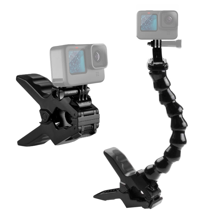 PULUZ Action Sports Cameras Jaws Flex Clamp Mount for GoPro, Insta360, DJI and Other Action Cameras - Holder by PULUZ | Online Shopping South Africa | PMC TechLife | Buy Now Pay Later Mobicred