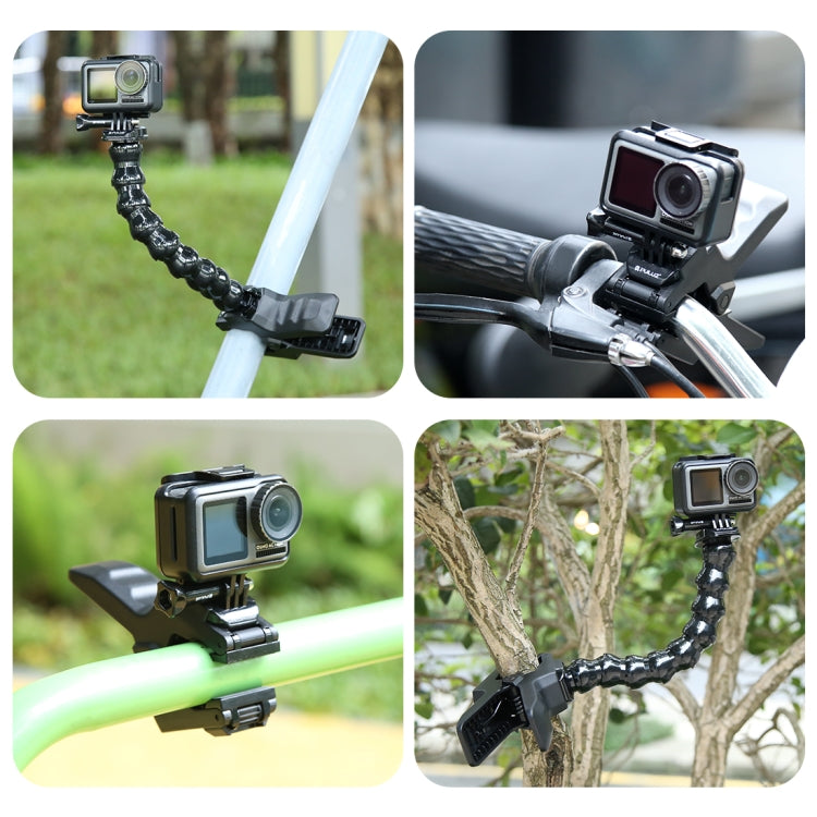 PULUZ Action Sports Cameras Jaws Flex Clamp Mount for GoPro, Insta360, DJI and Other Action Cameras - Holder by PULUZ | Online Shopping South Africa | PMC TechLife | Buy Now Pay Later Mobicred