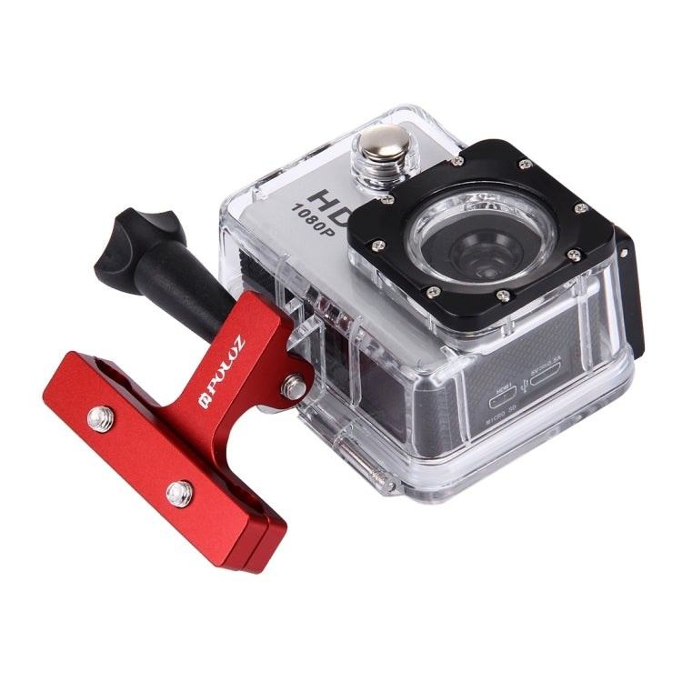 PULUZ Aluminium Alloy Bike Seat Cushion Mount for for GoPro Hero12 Black / Hero11 /10 /9 /8 /7 /6 /5, Insta360 Ace / Ace Pro, DJI Osmo Action 4 and Other Action Cameras(Red) - Bicycle Handlebar Mount by PULUZ | Online Shopping South Africa | PMC TechLife | Buy Now Pay Later Mobicred