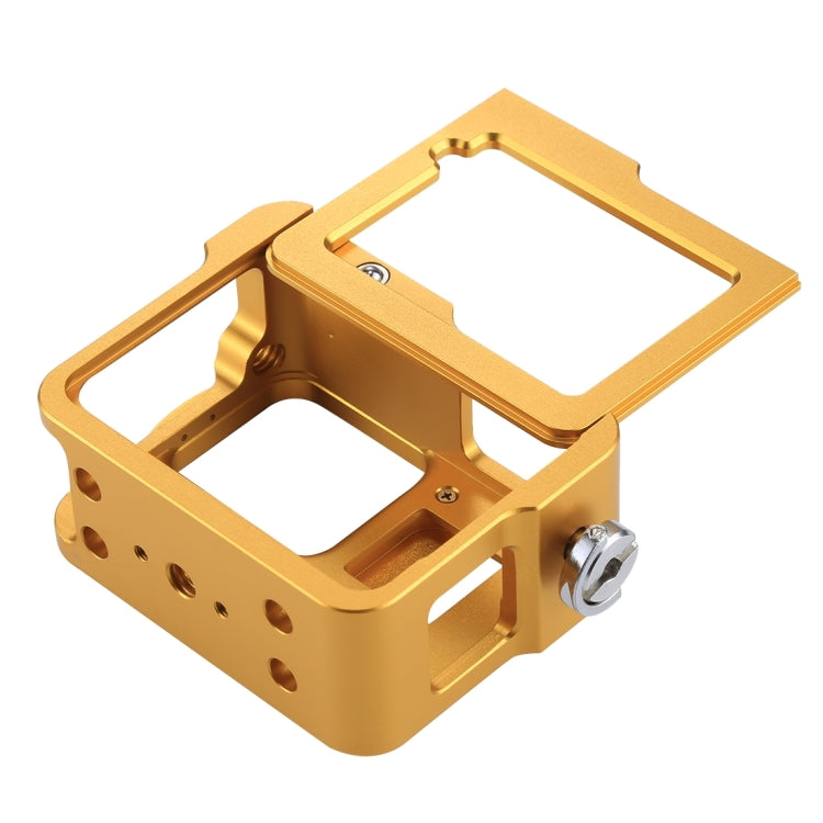 PULUZ Housing Shell CNC Aluminum Alloy Protective Cage with Insurance Frame & 52mm UV Lens for GoPro HERO(2018) /7 Black /6 /5(Gold) - free shipping - PMC TechLife - Order now!