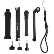 PULUZ 3-Way Grip Foldable Tripod Selfie-stick Extension Monopod for GoPro, Insta360 ONE R, DJI Osmo Action and Other Action Cameras, Length: 20-58cm