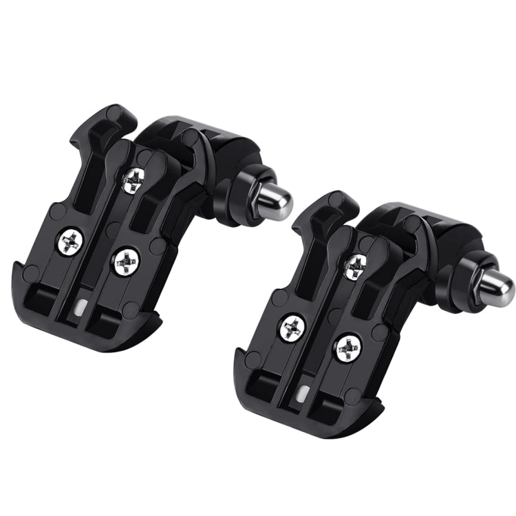 2 PCS PULUZ Black Vertical Surface J-Hook Buckle Mount Set for PULUZ Action Sports Cameras Jaws Flex Clamp Mount for GoPro, Insta360, DJI and Other Action Cameras(Black) - Connection Mount by PULUZ | Online Shopping South Africa | PMC Jewellery | Buy Now Pay Later Mobicred