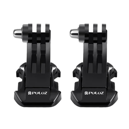 2 PCS PULUZ Black Vertical Surface J-Hook Buckle Mount Set for PULUZ Action Sports Cameras Jaws Flex Clamp Mount for GoPro, Insta360, DJI and Other Action Cameras(Black) - Connection Mount by PULUZ | Online Shopping South Africa | PMC Jewellery | Buy Now Pay Later Mobicred