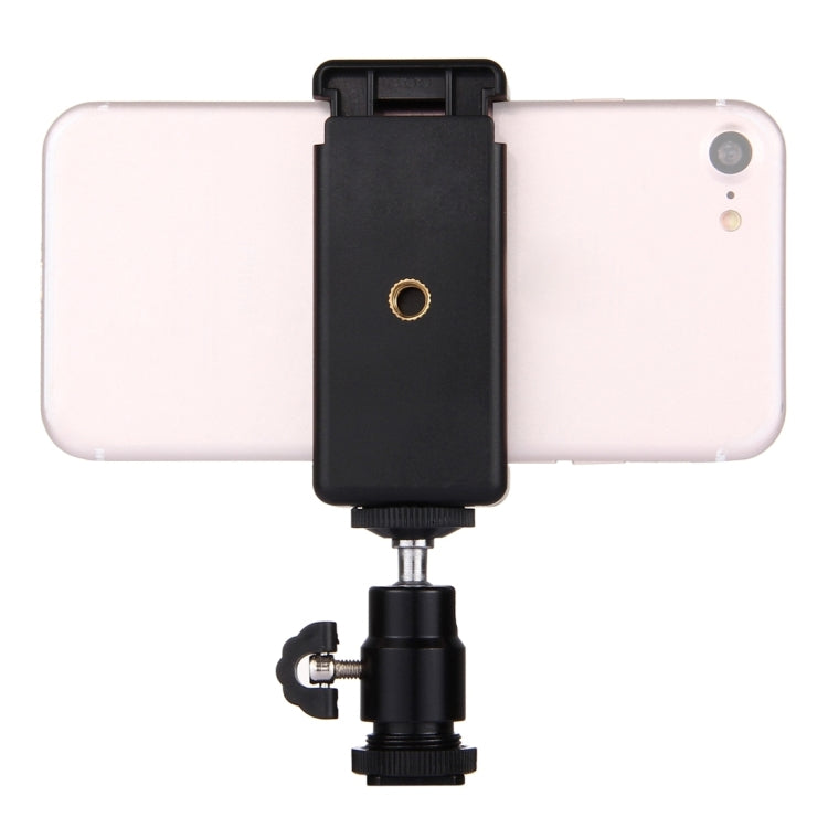 PULUZ 1/4 inch Hot Shoe Tripod Head +  Tripod Stand Clamp for iPhone, Samsung, Huawei, HTC, 5.5cm - 8cm Width Smartphones - Stand by PULUZ | Online Shopping South Africa | PMC TechLife | Buy Now Pay Later Mobicred