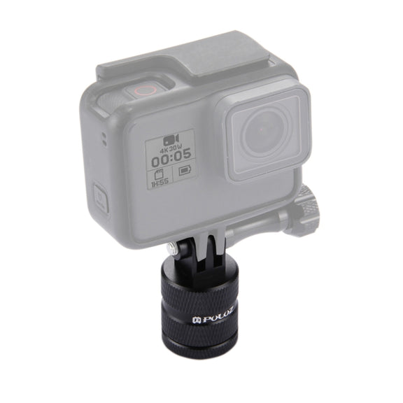 PULUZ 1/4 Inch Screw Hole Tripod Mount CNC Adapter for GoPro, Insta360, DJI and Other Action Cameras