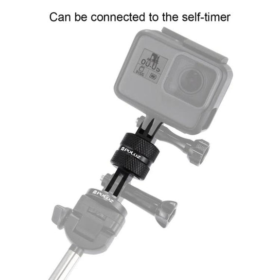 PULUZ 360 Degree Rotation CNC Swivel Pivot Extension Arm Tripod Mount for GoPro, Insta360, DJI and Other Action Cameras