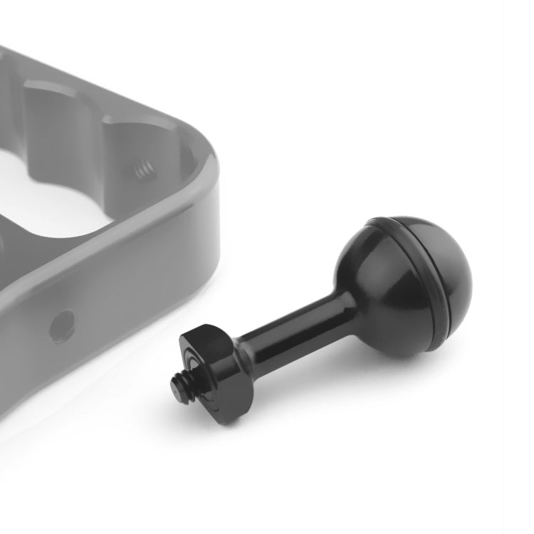 PULUZ 1/4 inch Screw Aluminum Ball Adapter Mount for GoPro, Insta360, DJI and Other Action Cameras, Diameter: 2.5cm(Black) - free shipping - PMC TechLife - Order now!