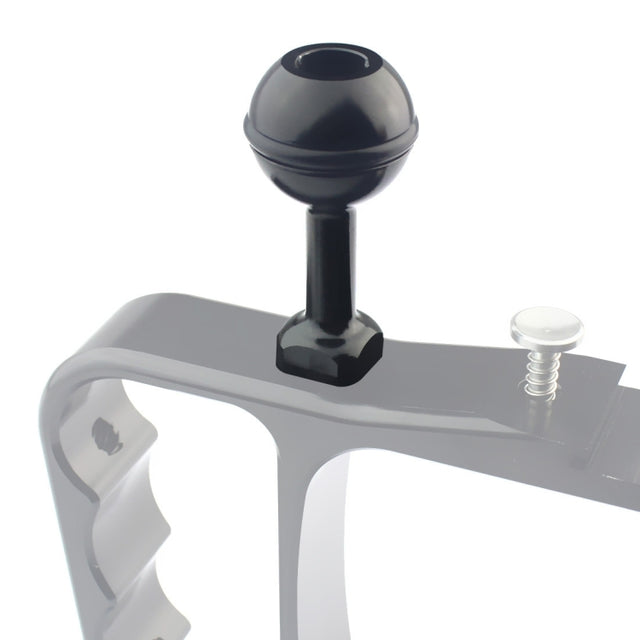 PULUZ 1/4 inch Screw Aluminum Ball Adapter Mount for GoPro, Insta360, DJI and Other Action Cameras, Diameter: 2.5cm(Black)