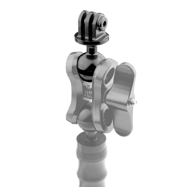 PULUZ  CNC Aluminum Ball Head Adapter Mount for GoPro, Insta360, DJI and Other Action Cameras, Diameter: 2.5cm(Black)