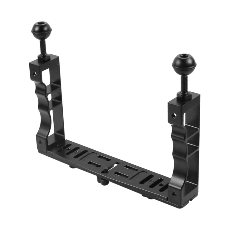 PULUZ Adjustable Diving Dual Hand-held CNC Aluminum Lamp Arm Holder for GoPro, Insta360, DJI and Other Action Cameras - free shipping - PMC TechLife - Order now!