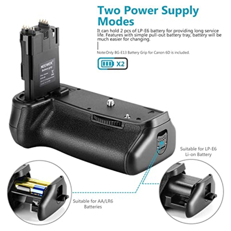 PULUZ Vertical Camera Battery Grip for Canon EOS 6D Mark II - Battery Grip by PULUZ | Online Shopping South Africa | PMC Jewellery | Buy Now Pay Later Mobicred