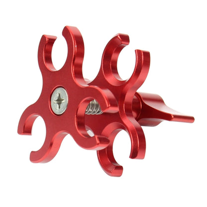PULUZ Triple Ball Clamp Open Hole Diving Camera Bracket CNC Aluminum Spring Flashlight Clamp for Diving Underwater Photography System(Red) - Diving Accessories by PULUZ | Online Shopping South Africa | PMC Jewellery | Buy Now Pay Later Mobicred